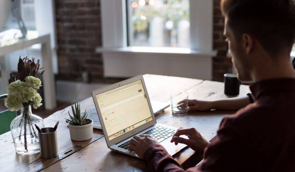 A teacher preparing for online classes