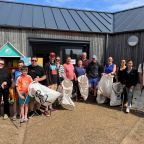 Allison Homes team before the beach clean