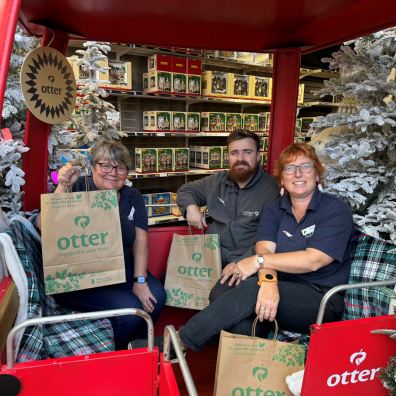 Otter Garden Centres team members getting ready for the festive shopping evening