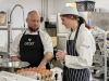 Head Chef Simon Raynor with one of the students